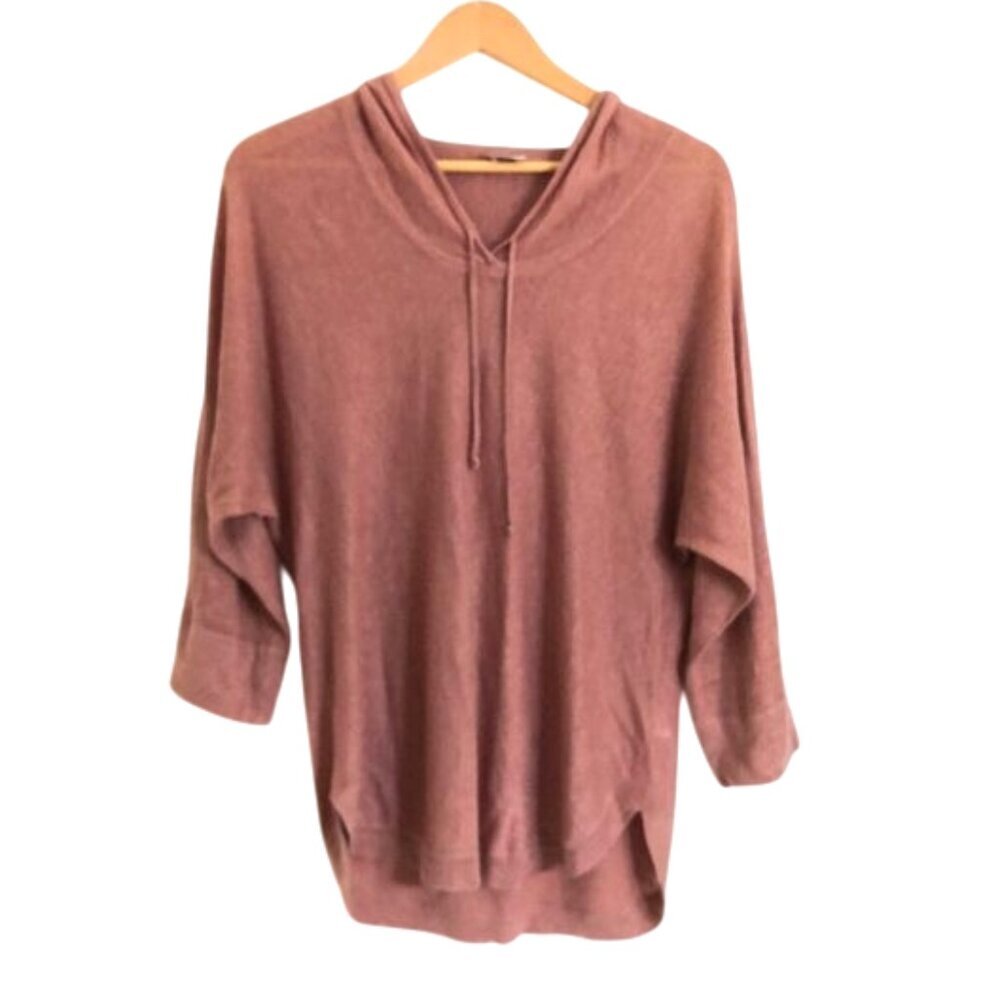 Poetry 100% Linen Lightweight Long Sleeve Hoodie Pullover Tunic Size 4/6